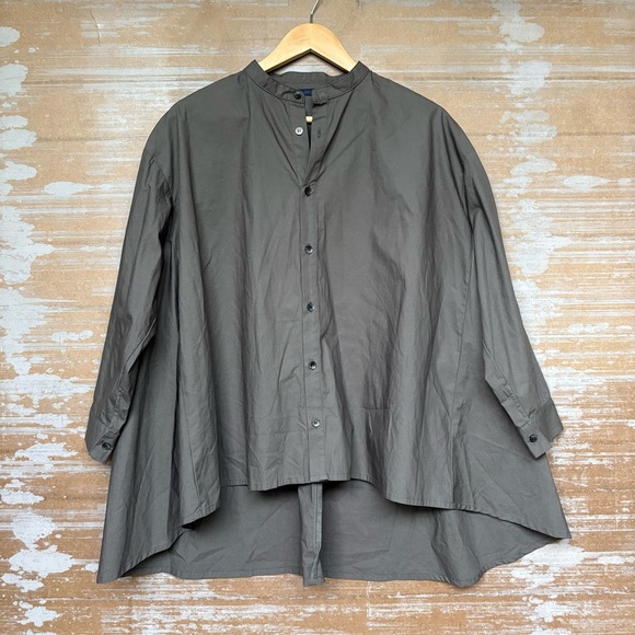 ICHI Tops - Ichi Antiques Oversized Button Down Top Minimalist Organic Laggen Look Womens OS